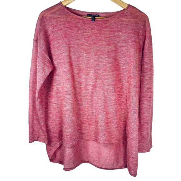 Eileen Fisher Tops - Eileen Fisher red / pink linen blend oversized womans top Small